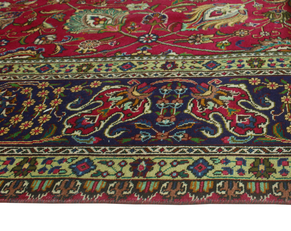 Fine Vintage Distressed Adel Red Rug