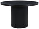 Belinda Beech Wood Dining Table, Black, 48" W x 48" D x 31" H