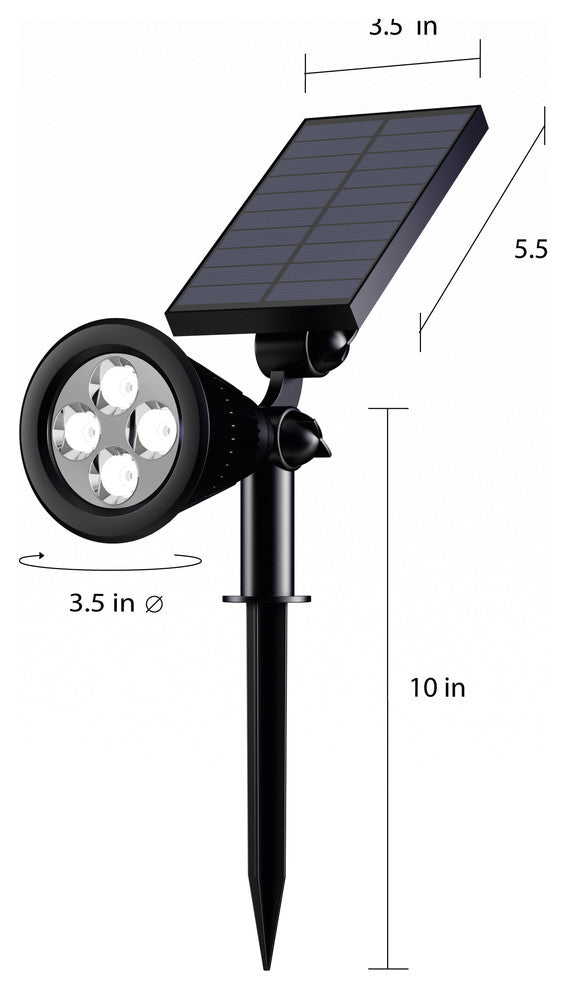 Solar Powered Outdoor Spotlights, Set of 2 Lights by Pure Garden