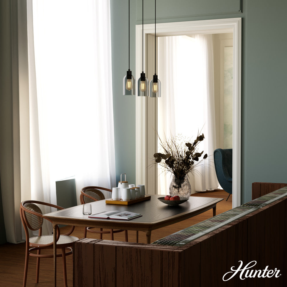 Hunter Lochemeade Natural Iron 3 Light Cluster Ceiling Light Fixture