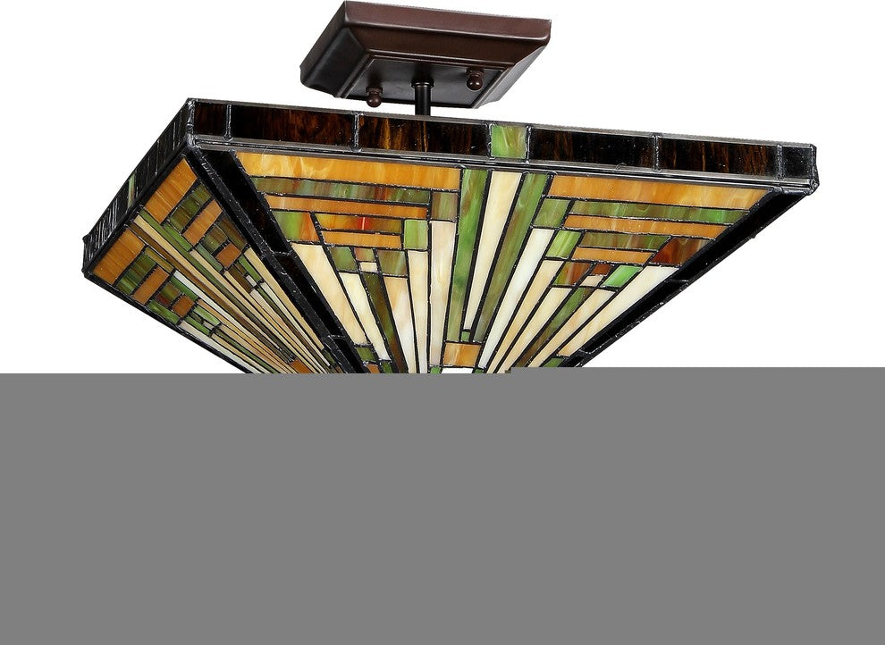 Innes 2-Light Mission Semi-Flush Ceiling Fixture
