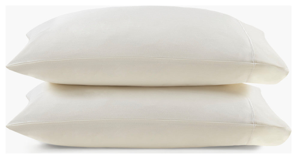 Croscill Sateen Weave 500TC 100% Egyptian Cotton Pillowcases, Ivory, Standard