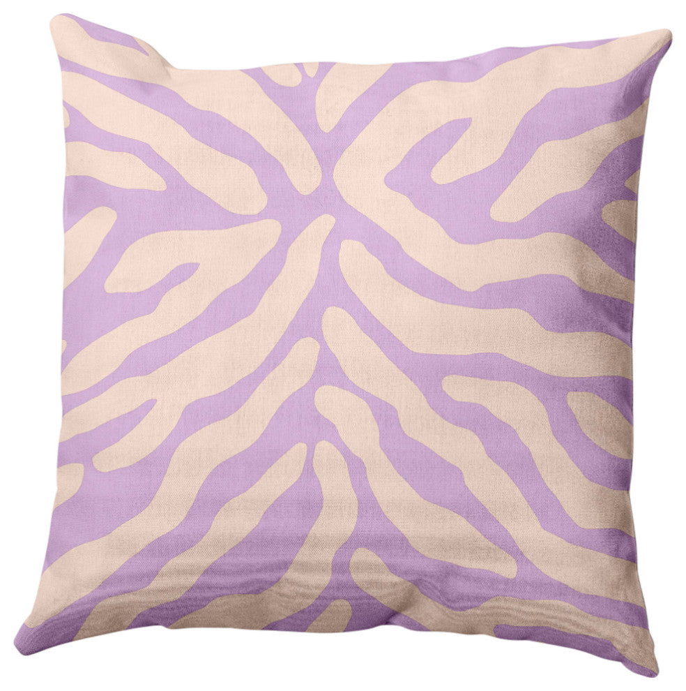 Animal Stripe Decorative Throw Pillow, Lilac, 26"x26"