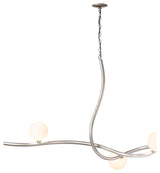 Slide Pendant, Sterling Finish, Opal Glass