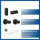Mini Sliding Rolling Barn Door Hardware Kit, Single, Oil Rubbed Bronze, 4' Long