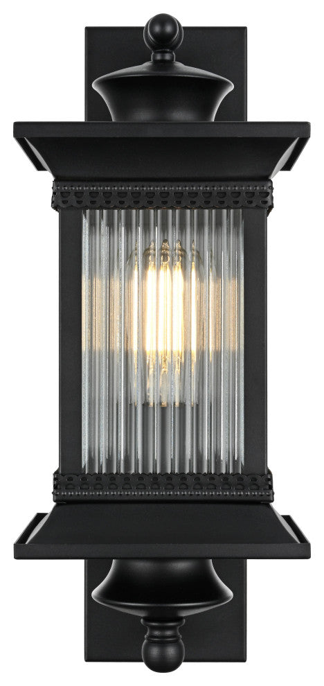 Home Living 7" Outdoor Wall Sconce, Black
