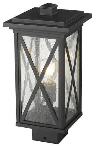 Z-Lite 583PHMS Brookside 16" Tall Outdoor Single Head Post Light - Black