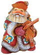 Hand Painted Mini Violin Santa Figurine