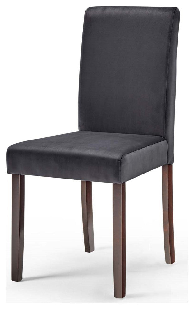 Side Chair and Table Set, Velvet, Drak Brown Gray, Cafe Bistro Restaurant