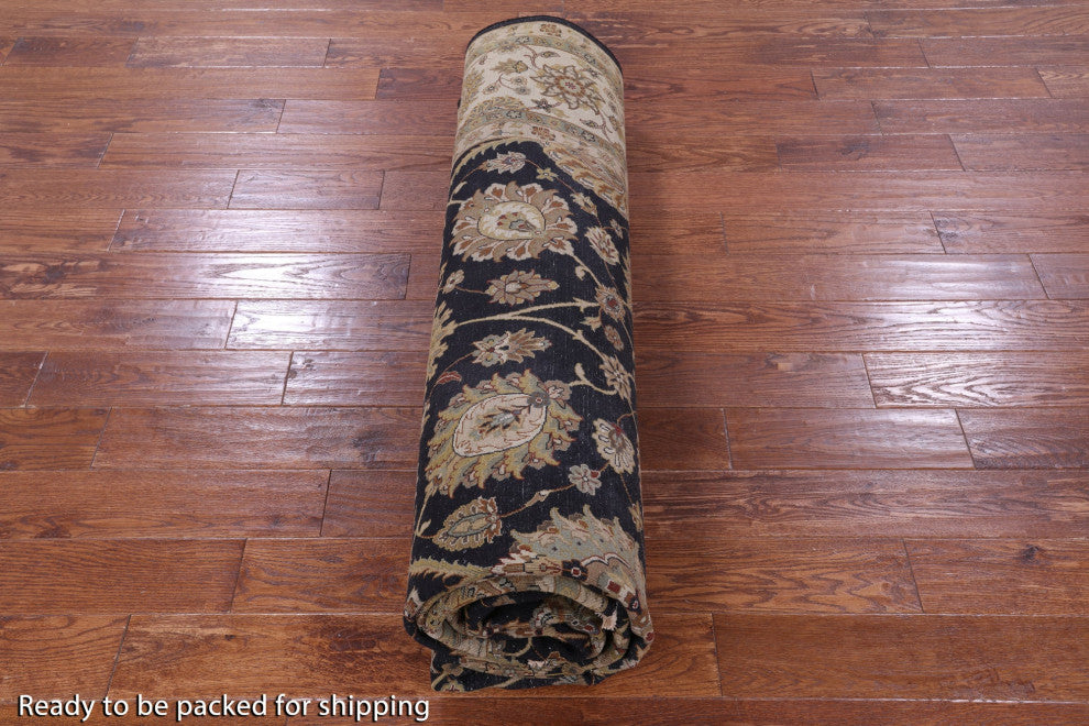 8' 10" X 12' 0" Persian Tabriz  Handmade Wool Rug - Q13749
