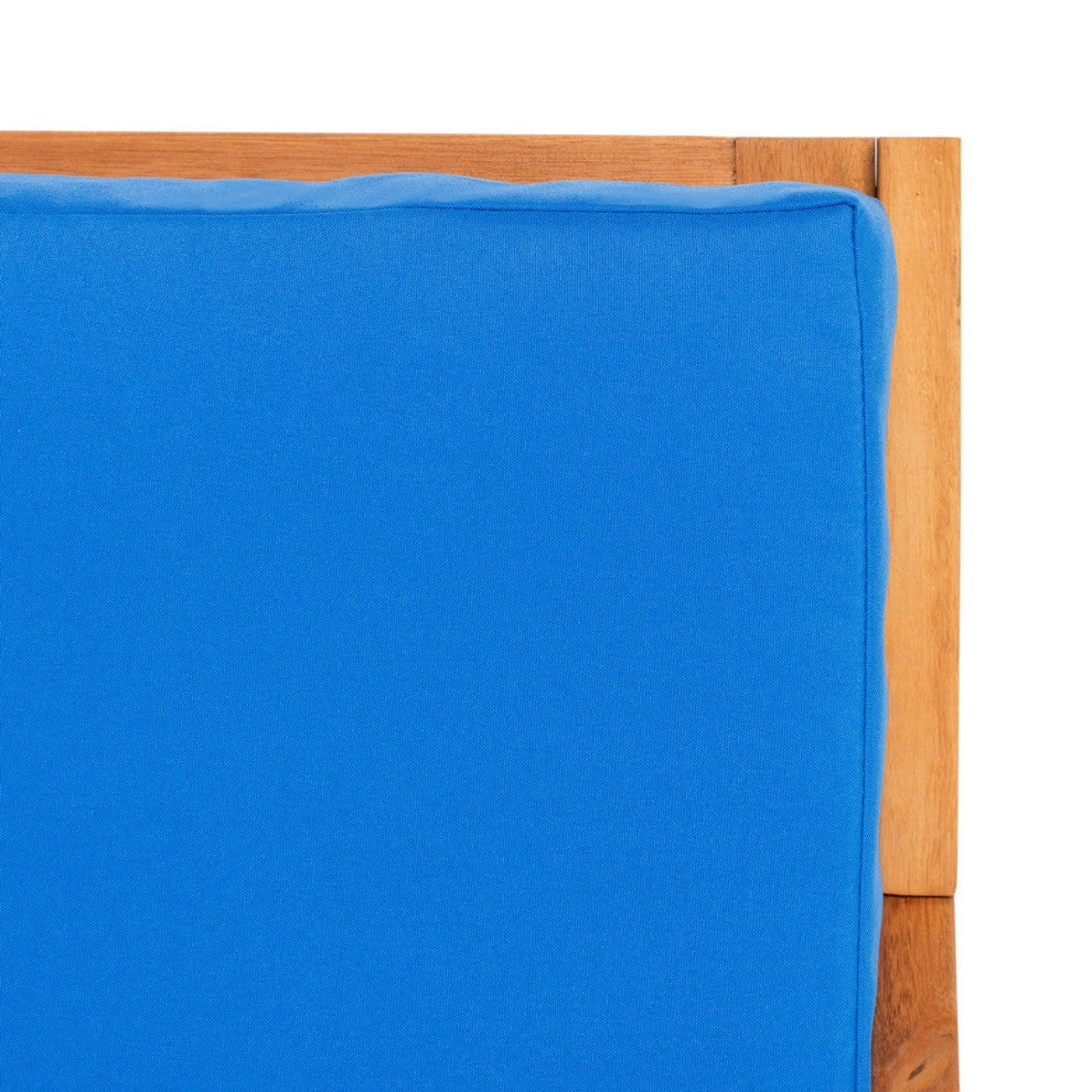 Safavieh Outdoor Vernon Rocking Chair Natural / Royal Blue