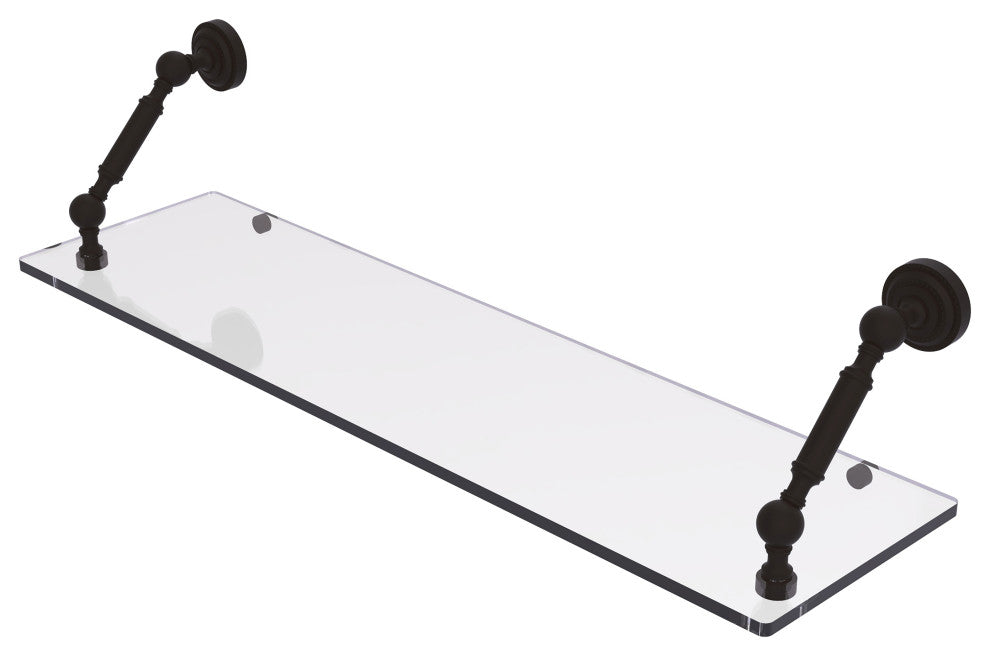Dottingham 30" Floating Glass Shelf, Oil Rubbed Bronze