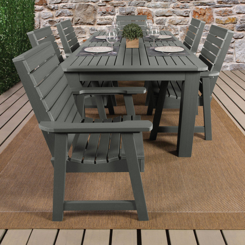 Glennville 7-Piece 42x84 Dining Set, Weathered Acorn, Coastal Teak