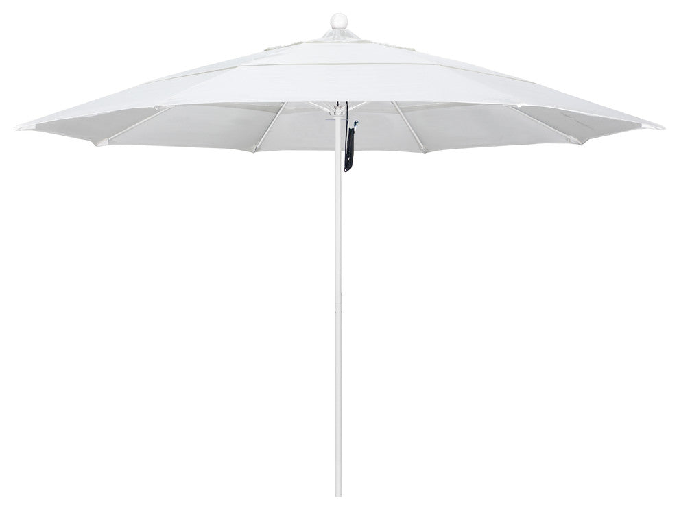 11' Fiberglass Umbrella White, Pacifica, Natural, 11'