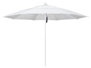 11' Fiberglass Umbrella White, Pacifica, Natural, 11'