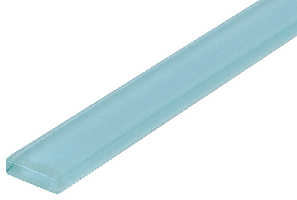 1"x12" Crystal Glass Liner, Set Of 10, Sky Blue