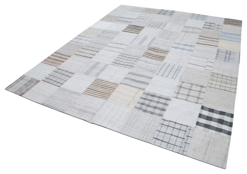 Rug N Carpet - Handmade Oriental 8' 0'' x 10' 0'' Vintage Patchwork Kilim Rug