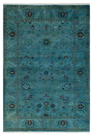 Fine Vibrance, One-of-a-Kind Hand-Knotted Area Rug Blue, 4'3"x6'3"