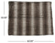 GDF Studio Tuscan Fur Fabric Throw Blanket, Ash White