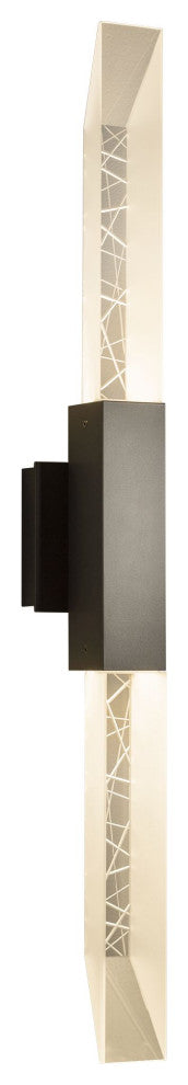 Refracton Large Outdoor Sconce, Coastal Dark Smoke