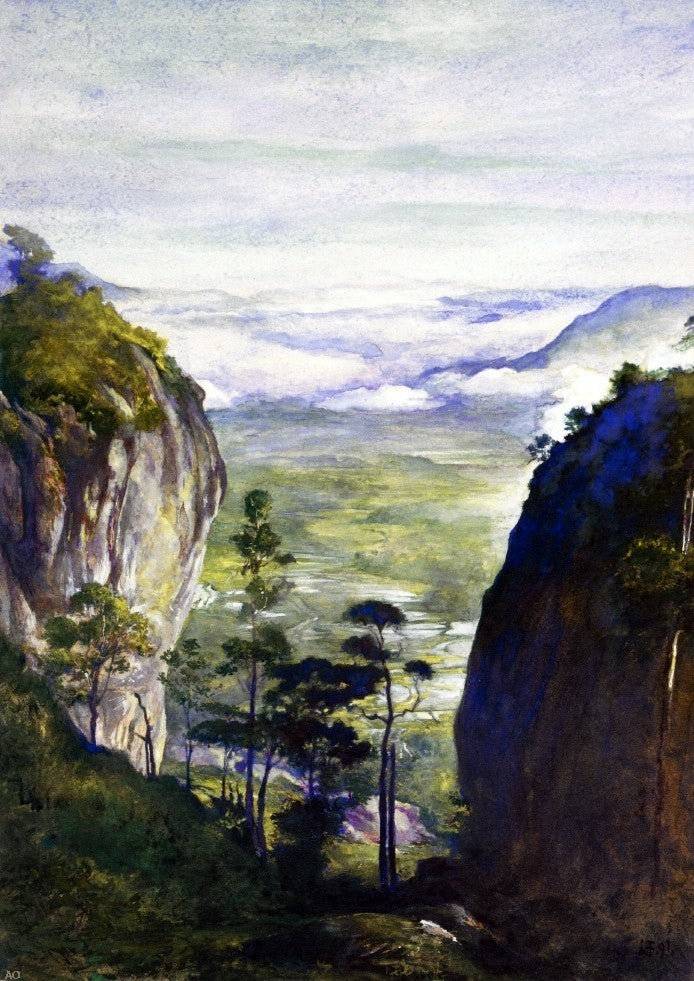 John La Farge View in Ceylon near Dambulla Looking Down Wall Decal