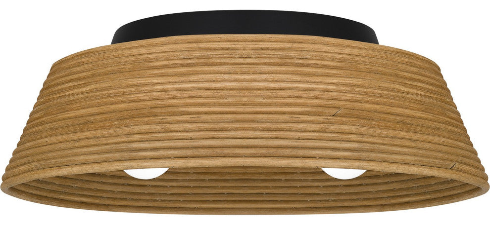 Three Light Flush Mount in Matte Black