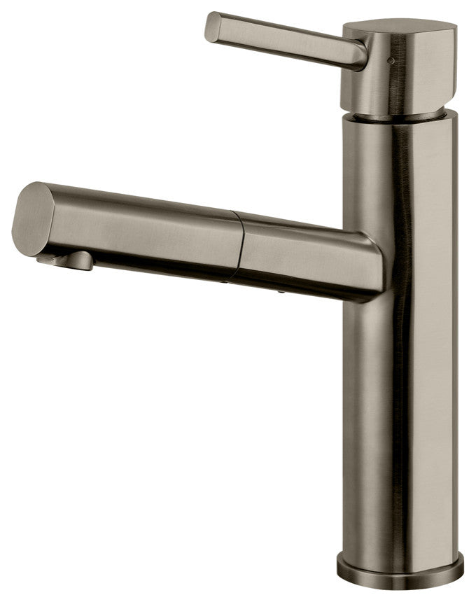 Waterhaus Solid Stainless Steel, Single Hole, Brushed Stainless Steel