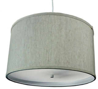 2 Light Swag Plug-In Pendant 18"w Textured Oatmeal with Diffuser, White Cord