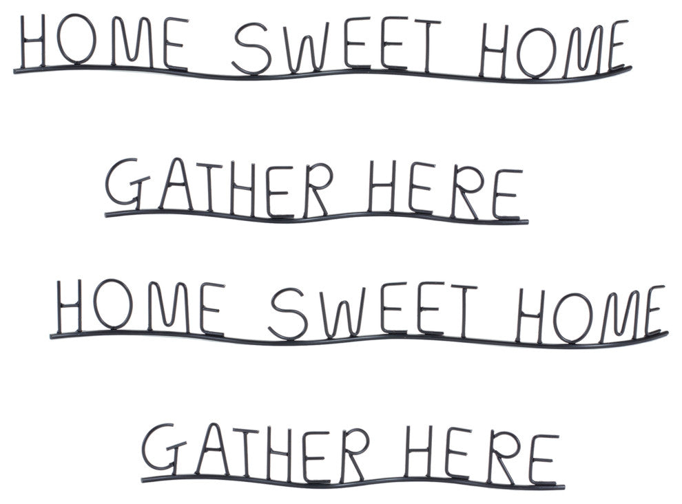 Metal Gather and Home Wall Decor, 4-Piece Set