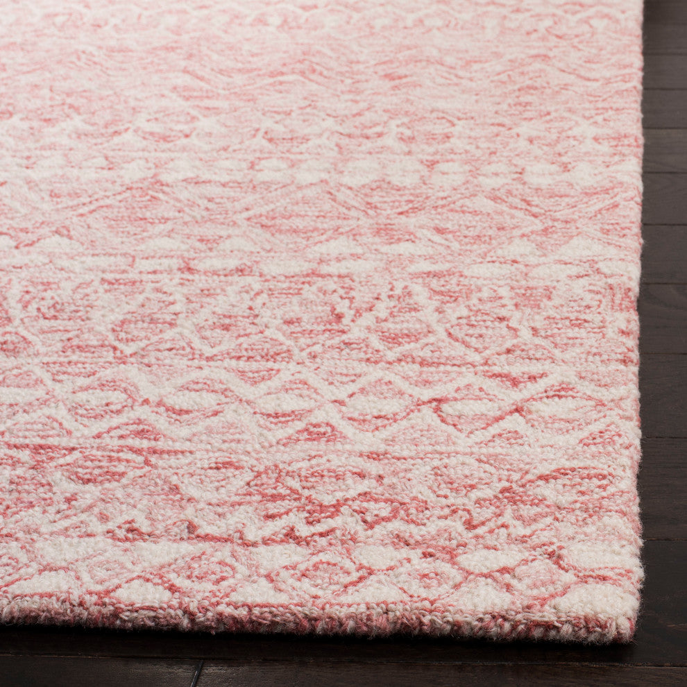 Safavieh Micro-Loop Collection MLP502 Rug, Pink/Ivory, 4' X 6'