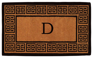 The Grecian Monogram Doormat, Extra-Thick 3'x6', Letter D