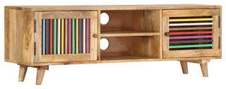 vidaXL TV Stand TV Unit Sideboard TV Console Media Cabinet Solid Mango Wood