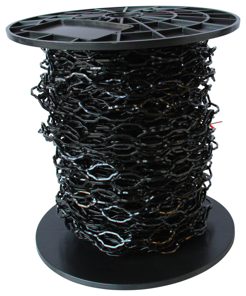 RCH Hardware Steel Cathedral Chandelier Chain, 65 Reel, Black, U28