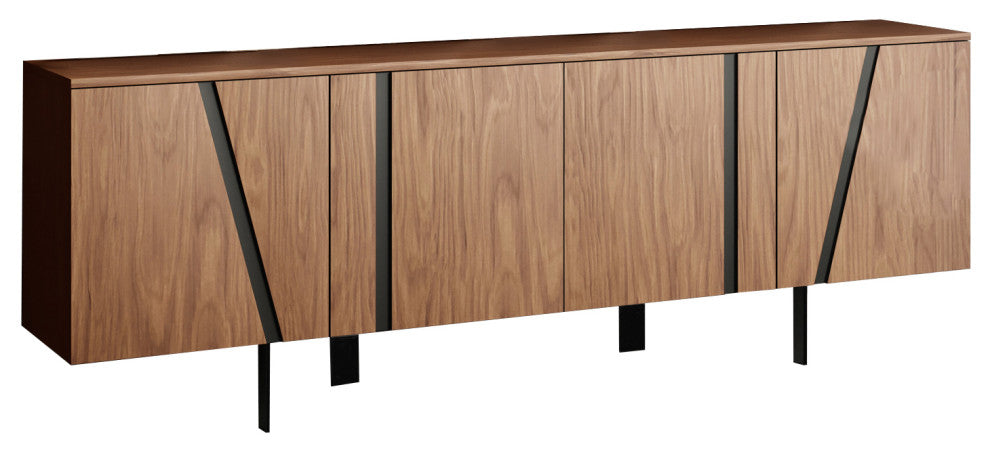 Modrest Mario Modern Walnut Veneer Buffet