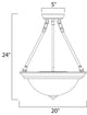 Maxim Essentials - 584x Three Light Pendant 5846MRSN