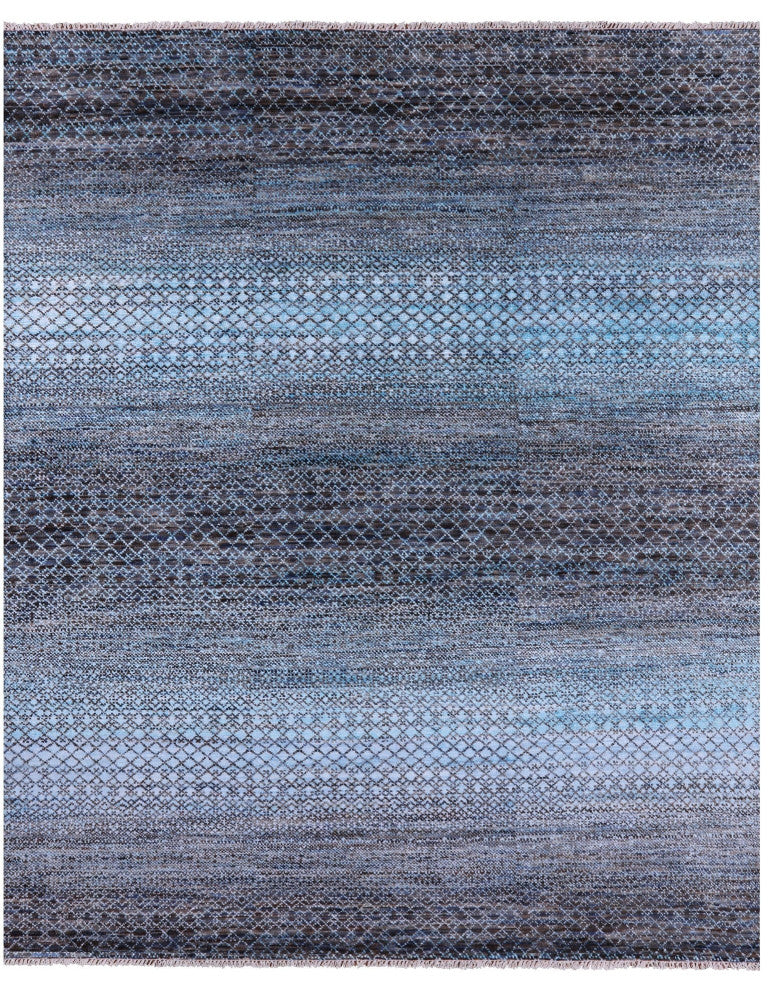 8' 1" X 9' 11" Savannah Grass Wool & Silk Handmade Rug - Q15447