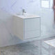 Fresca Catania 24" Gloss White Wall Hung Cabinet With Integrated Sink