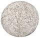 Arlington Circular Faux Fur Rug 6' Diameter Grey, Gradient Chocolate