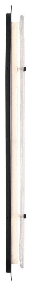 Tramore, Outdoor, 38", Powder Coat Black, Silver Glass