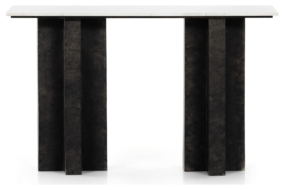 Terrell Console Table-Raw Black