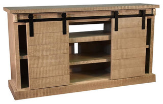 Mason 65" Sliding TV Stand, White Glaze