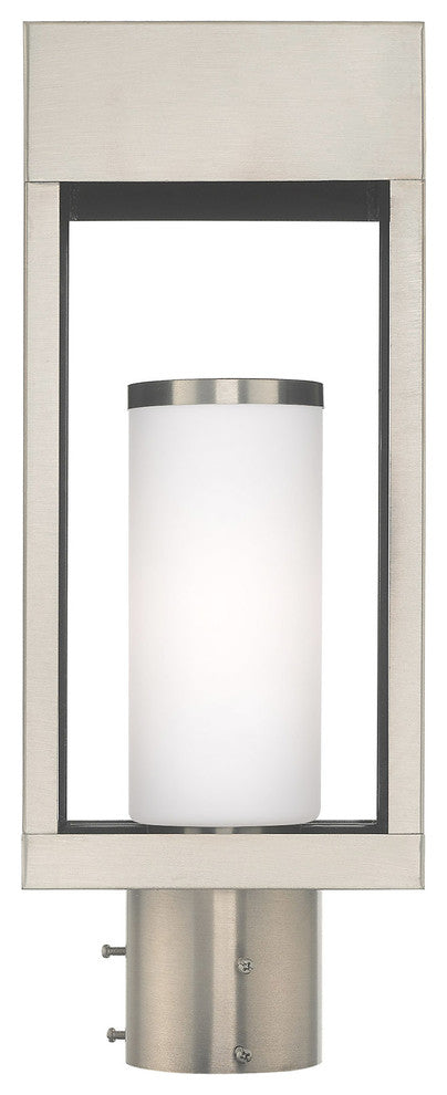 Livex Lighting Brushed Nickel 1-Light Outdoor Post Top Lantern