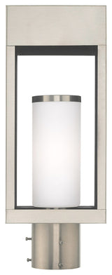 Livex Lighting Brushed Nickel 1-Light Outdoor Post Top Lantern