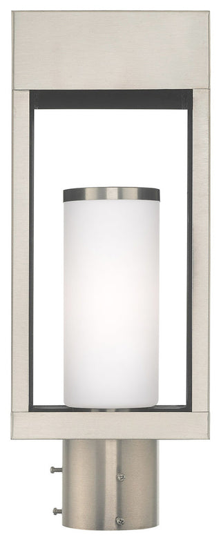 Livex Lighting Brushed Nickel 1-Light Outdoor Post Top Lantern