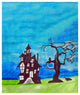 Betsy Drake Haunted House Fleece Throw