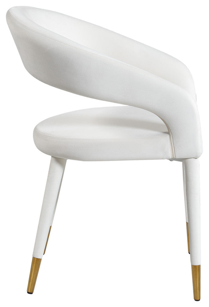 Destiny Dining Chair, Cream, Velvet