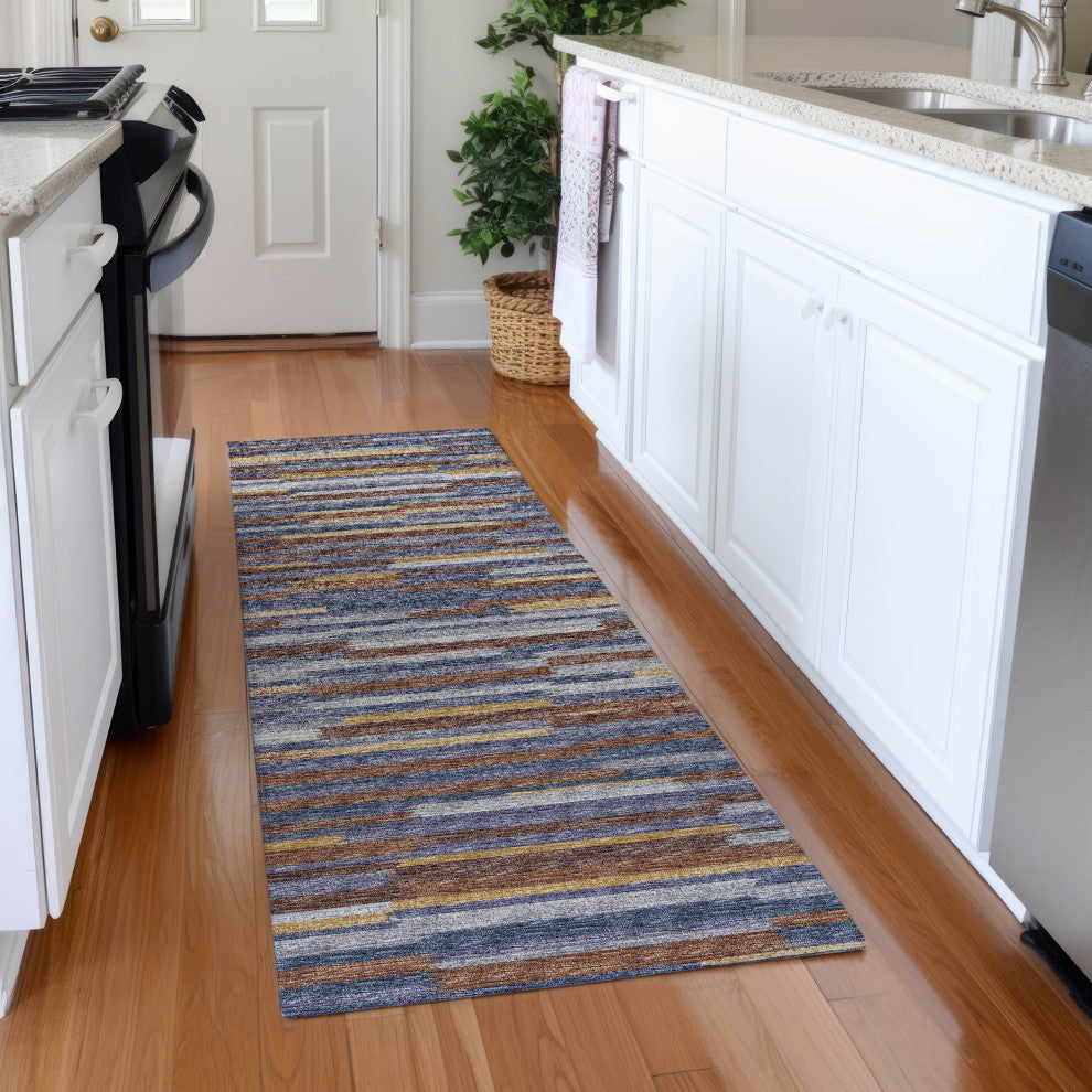 Addison Premium Washable Mayfield AMF114 Multi 2'3" x 7'6" Runner Rug