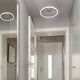 Zuben Circular ETL Certified Integrated LED Ceiling Light, Silver, 20"