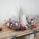 15" Holiday Lighted Forest Candle Holder Table Christmas Artificial Arrangement