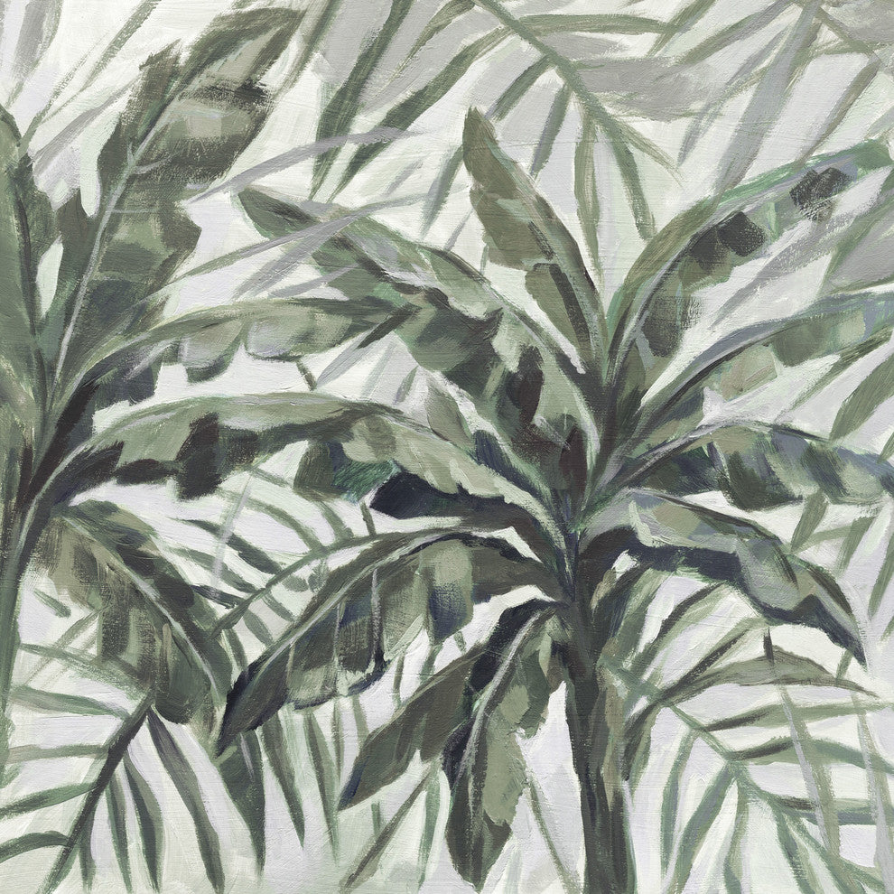 "Green Leaf I" Painting Print on Wrapped Canvas, 40"x40"